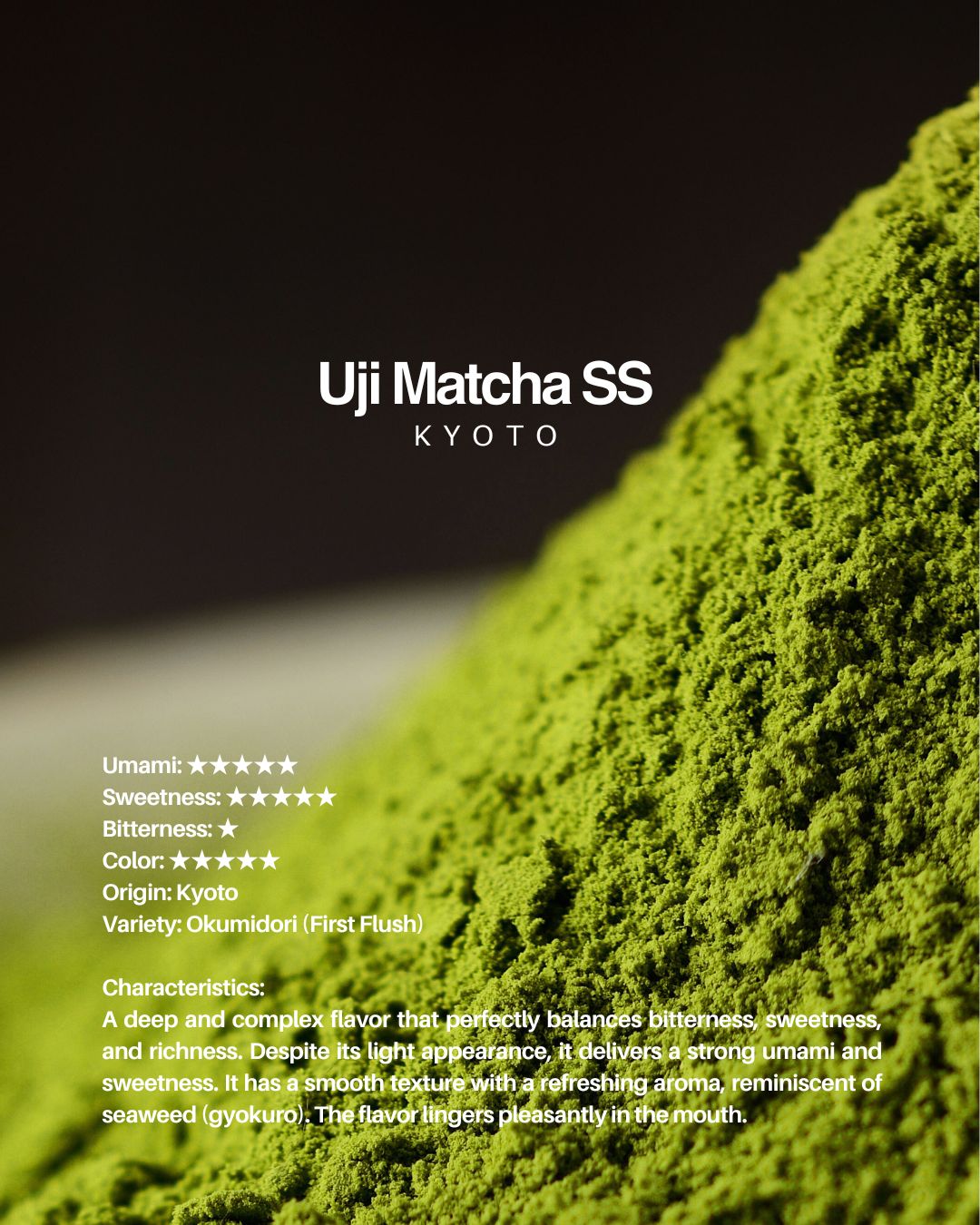 Uji Matcha SS(30g)– 50 tins/Customizable Can – (No label included – Please provide your own label/sticker)